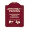 Signmission Apartment Parking Unauthorized Vehicles Towed Away Heavy-Gauge Alum Sign, 24" x 18", BU-1824-24340 A-DES-BU-1824-24340 - alternate 1